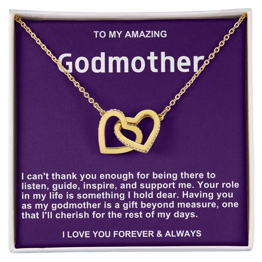 Godmother Interlocking Hearts Necklace