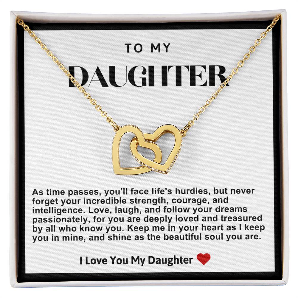 Daughter Interlocking Hearts Necklace