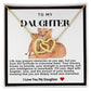 Daughter Double Heart Necklace-Lion