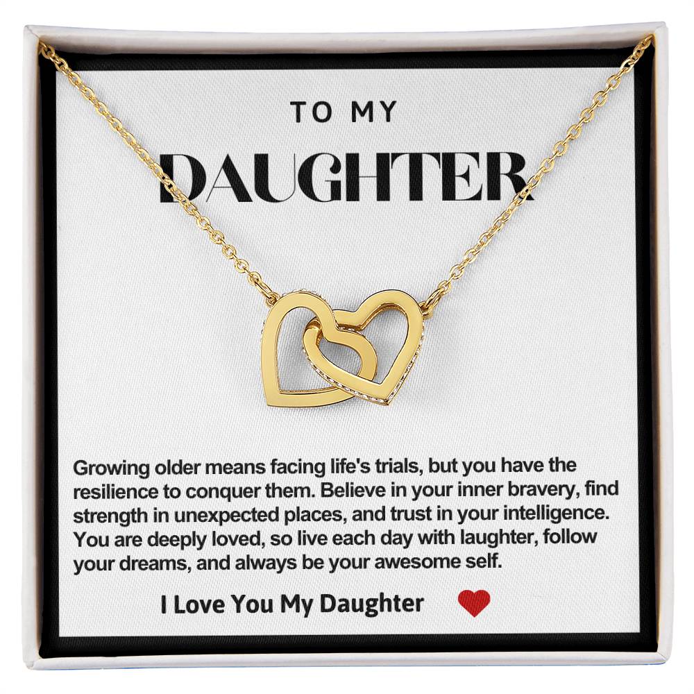 Daughter Interlocking Hearts Necklace