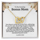 To My Amazing Bonus Mom Double Hearts Necklace