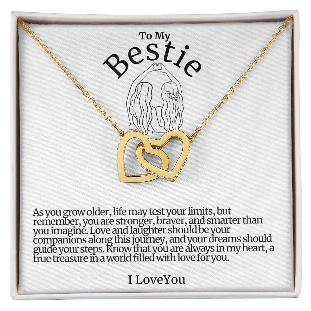 To My Bestie Hearts Necklace