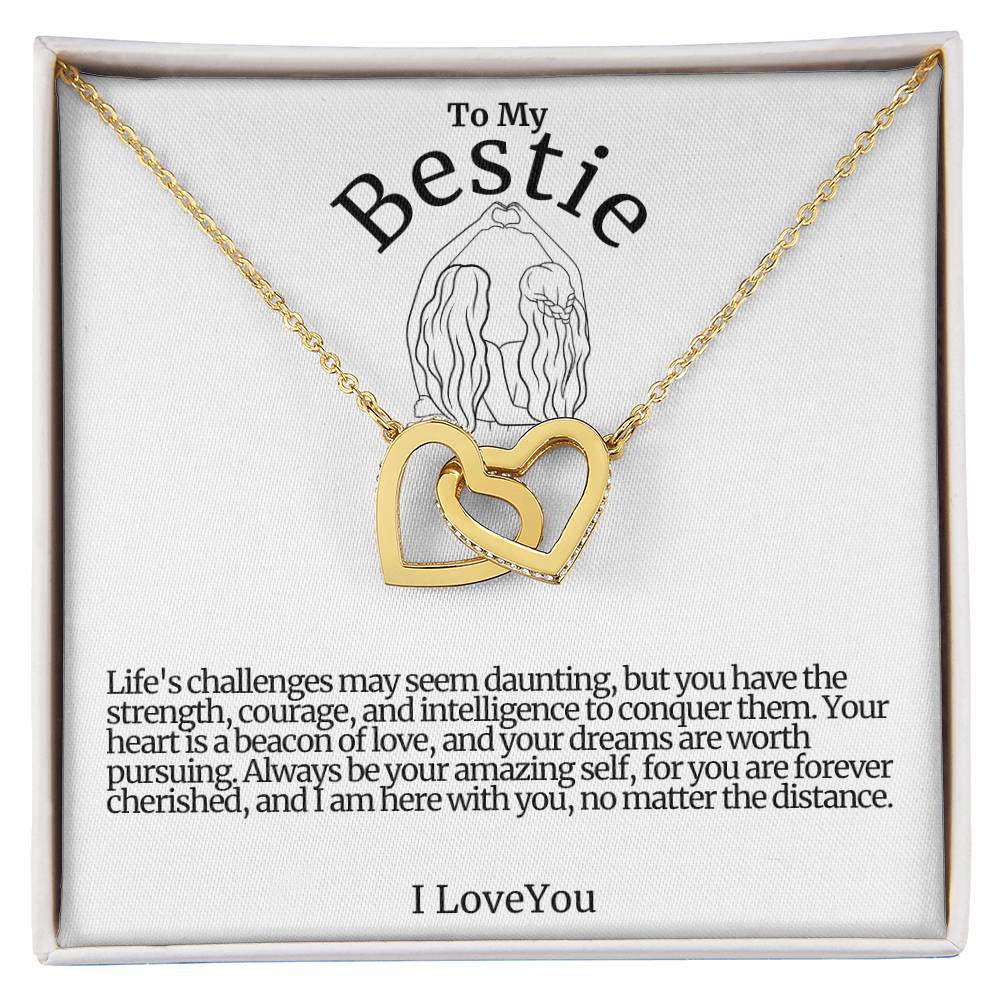 To My Bestie Hearts Necklace