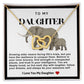 Daughter Double Heart Necklace- Elephant