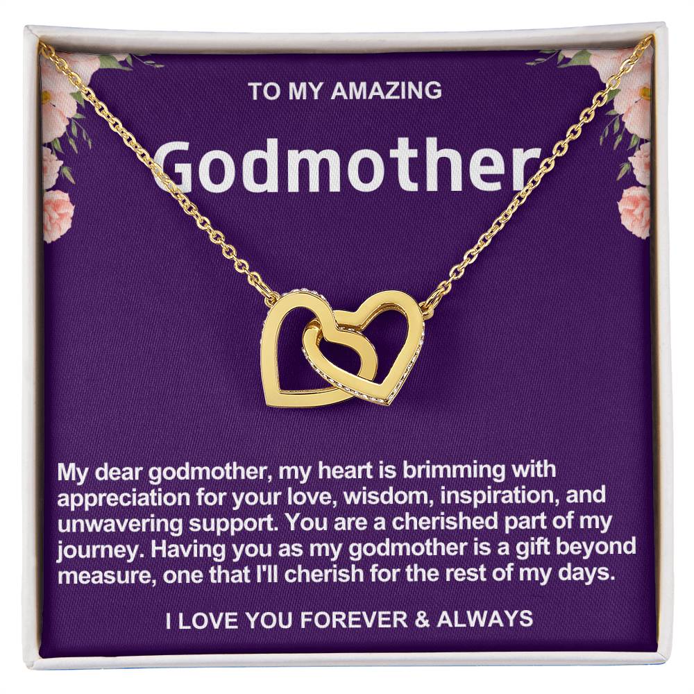 Godmother Interlocking Hearts Necklace