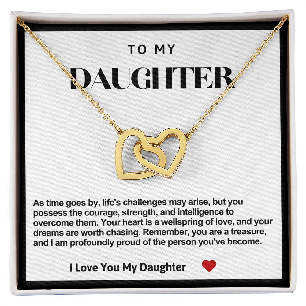 Daughter Interlocking Hearts Necklace