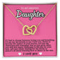 Pink Design Daughter Hearts Necklace