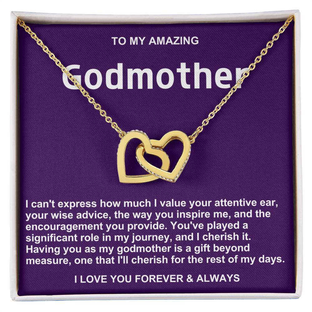 Godmother Interlocking Hearts Necklace