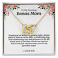 To My Amazing Bonus Mom Double Hearts Necklace