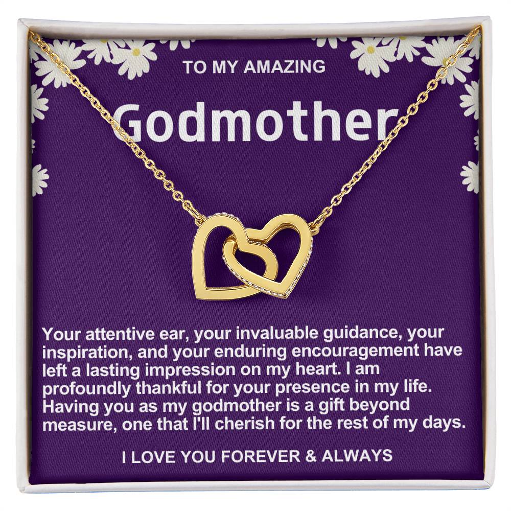 Godmother Interlocking Hearts Necklace