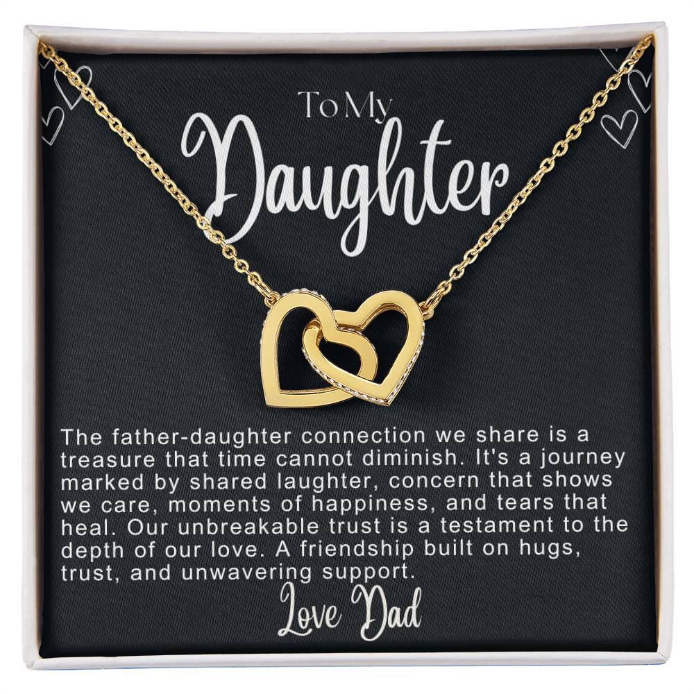 To My Daughter Hearts Necklace