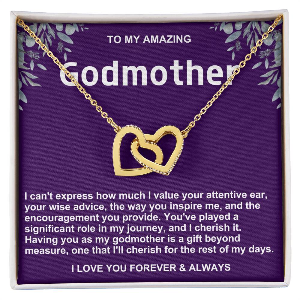 Godmother Interlocking Hearts Necklace