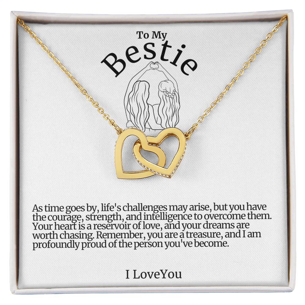 To My Bestie Hearts Necklace