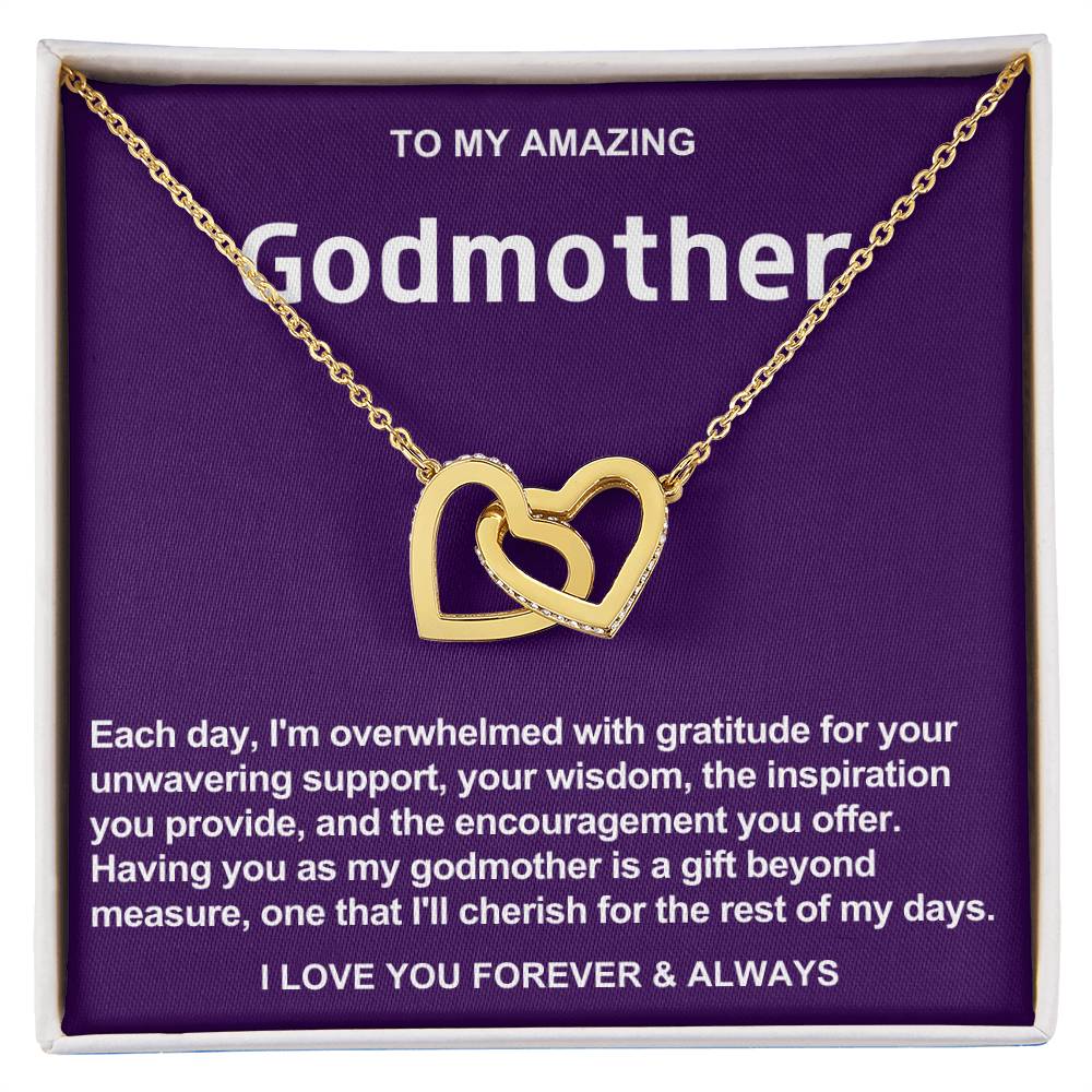 Godmother Interlocking Hearts Necklace