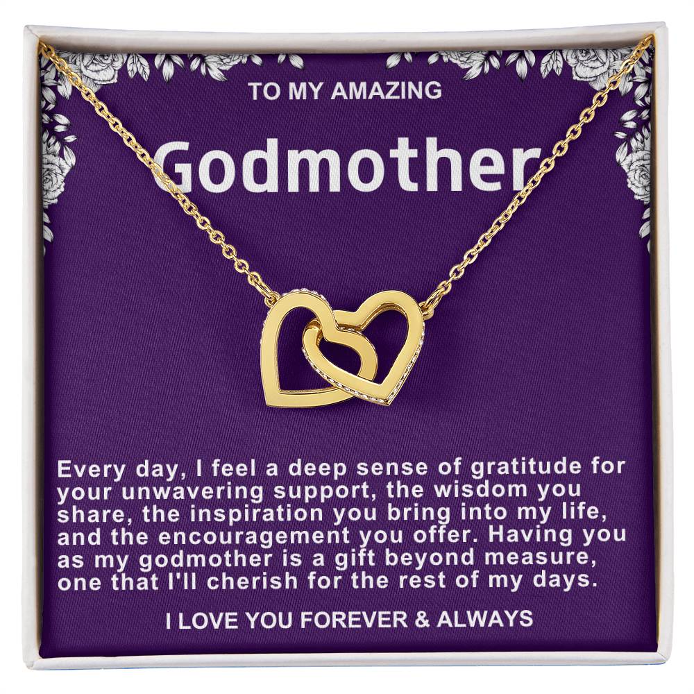 Godmother Interlocking Hearts Necklace