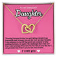 Pink Design Daughter Hearts Necklace