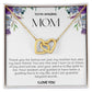 To My Amazing Mom Double Hearts Necklace