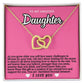 Pink Design Daughter Hearts Necklace
