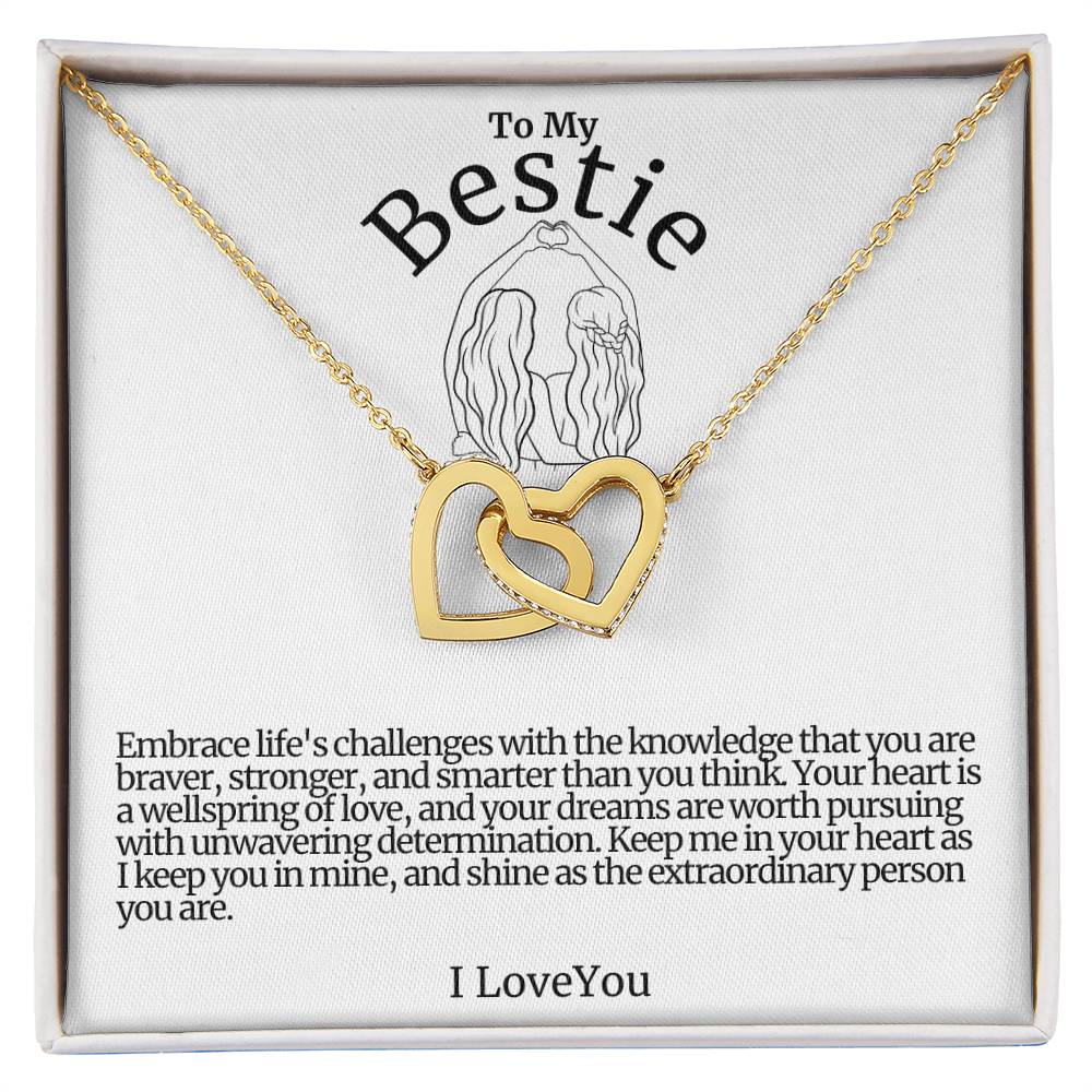 To My Bestie Hearts Necklace