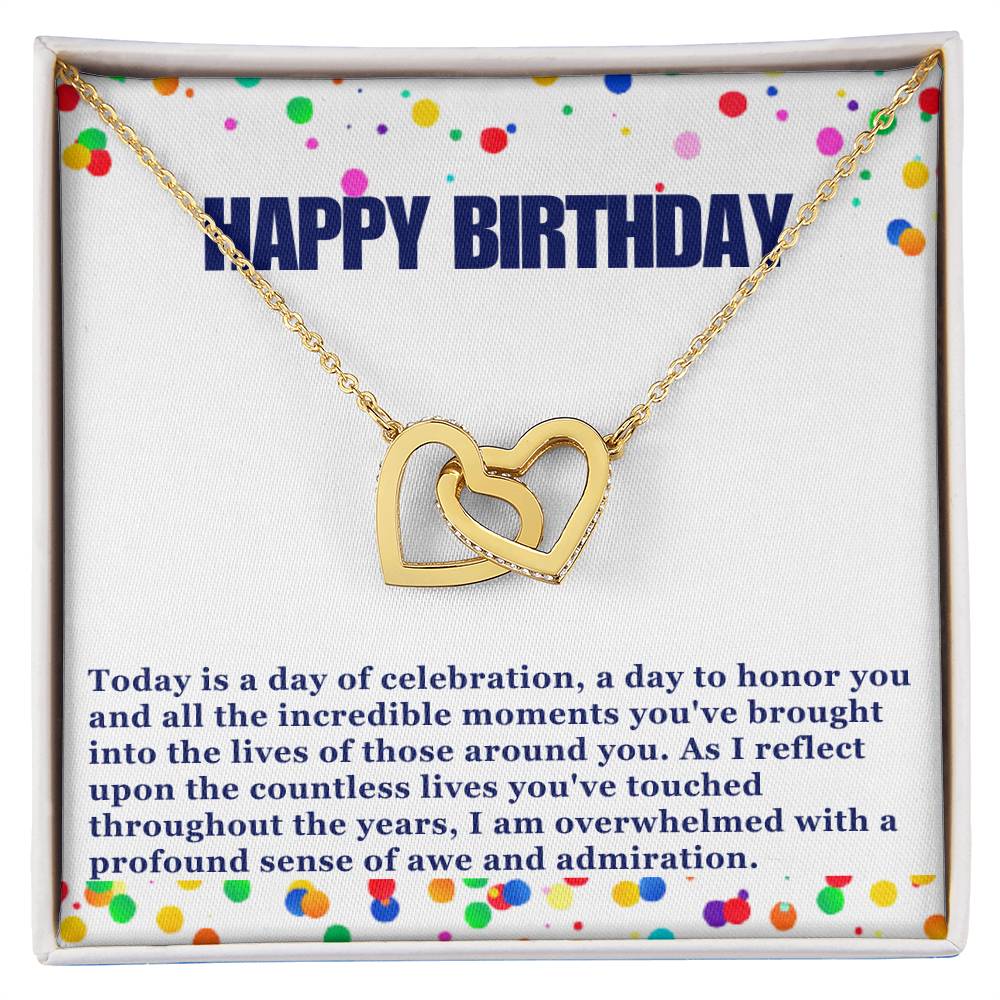 Happy Birthday Hearts Necklace