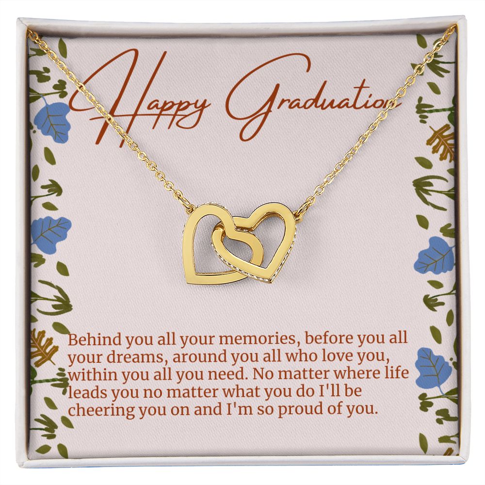 Happy Graduation Hearts Necklace