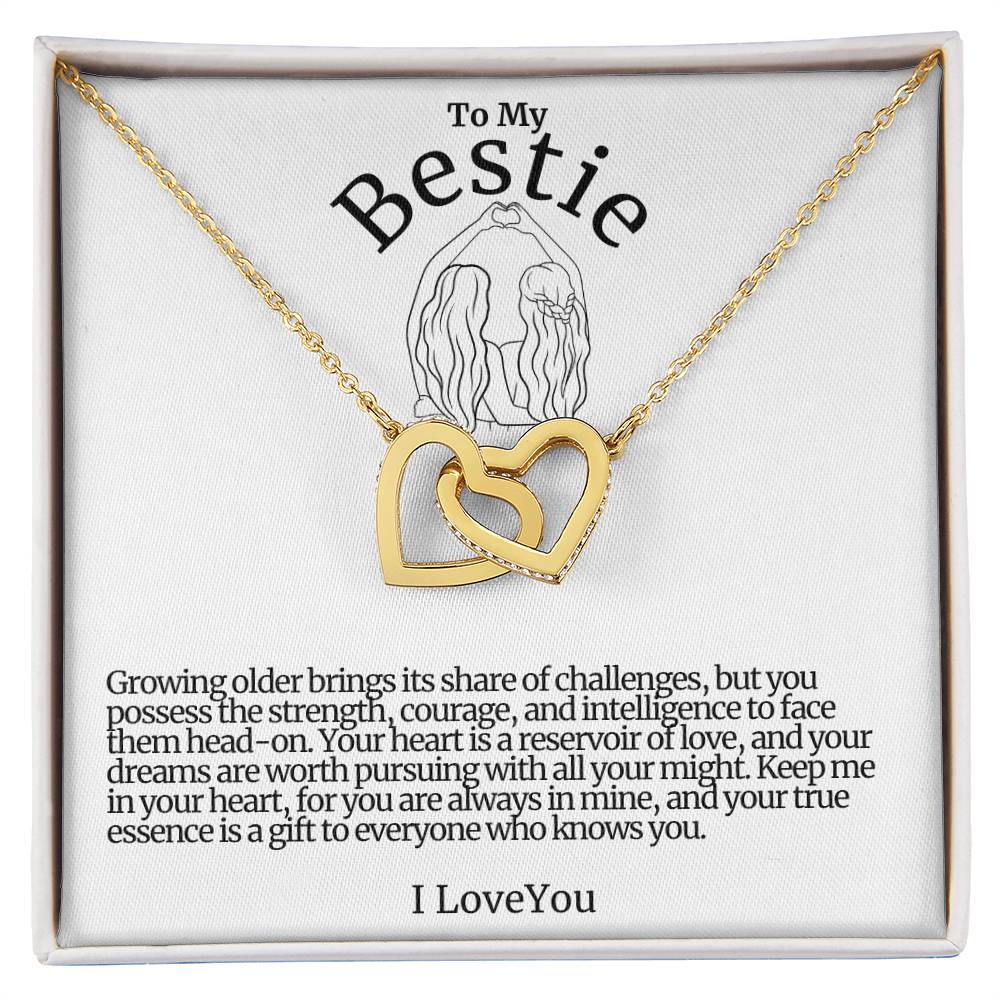 To My Bestie Hearts Necklace