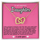 Pink Design Daughter Hearts Necklace