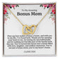 To My Amazing Bonus Mom Double Hearts Necklace