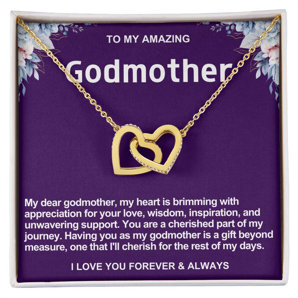 Godmother Interlocking Hearts Necklace