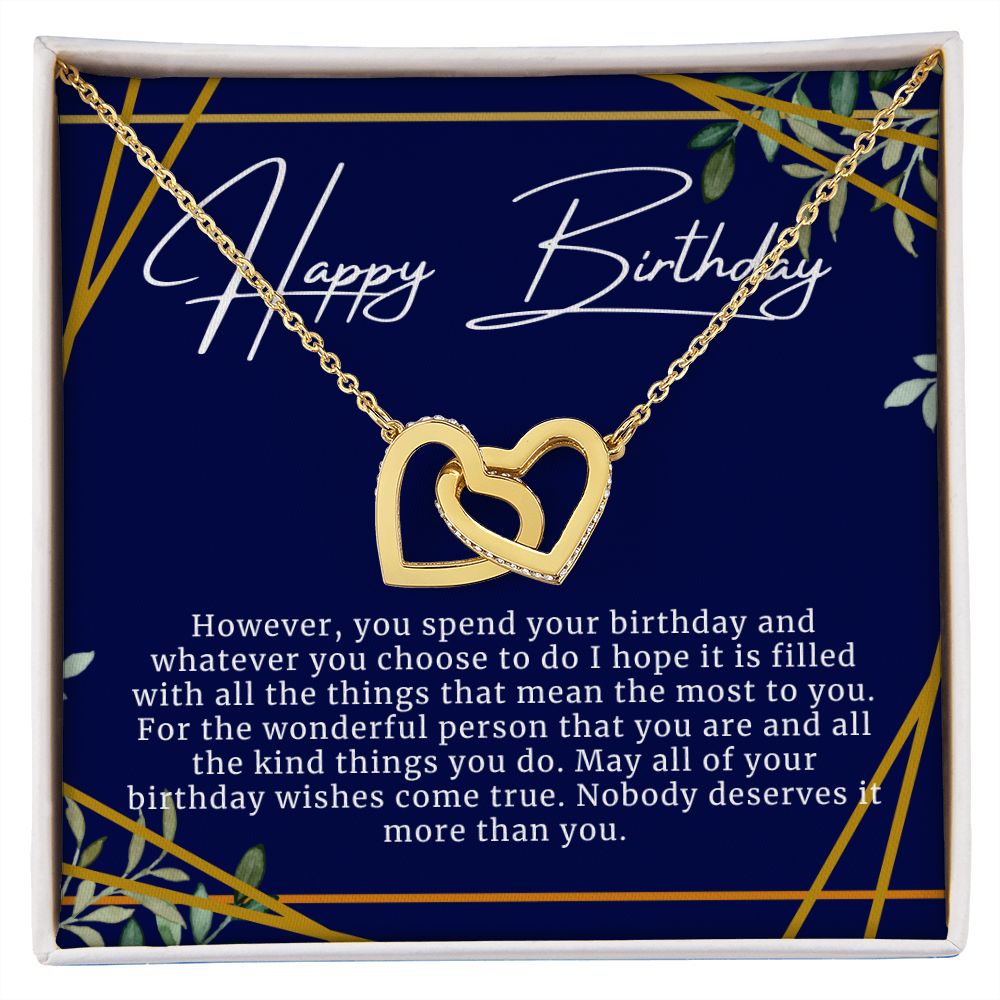 Happy Birthday Hearts Necklace