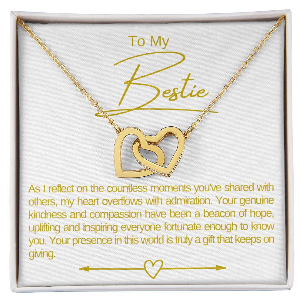 To My Bestie Double Hearts Necklace