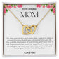 To My Amazing Mom Double Hearts Necklace