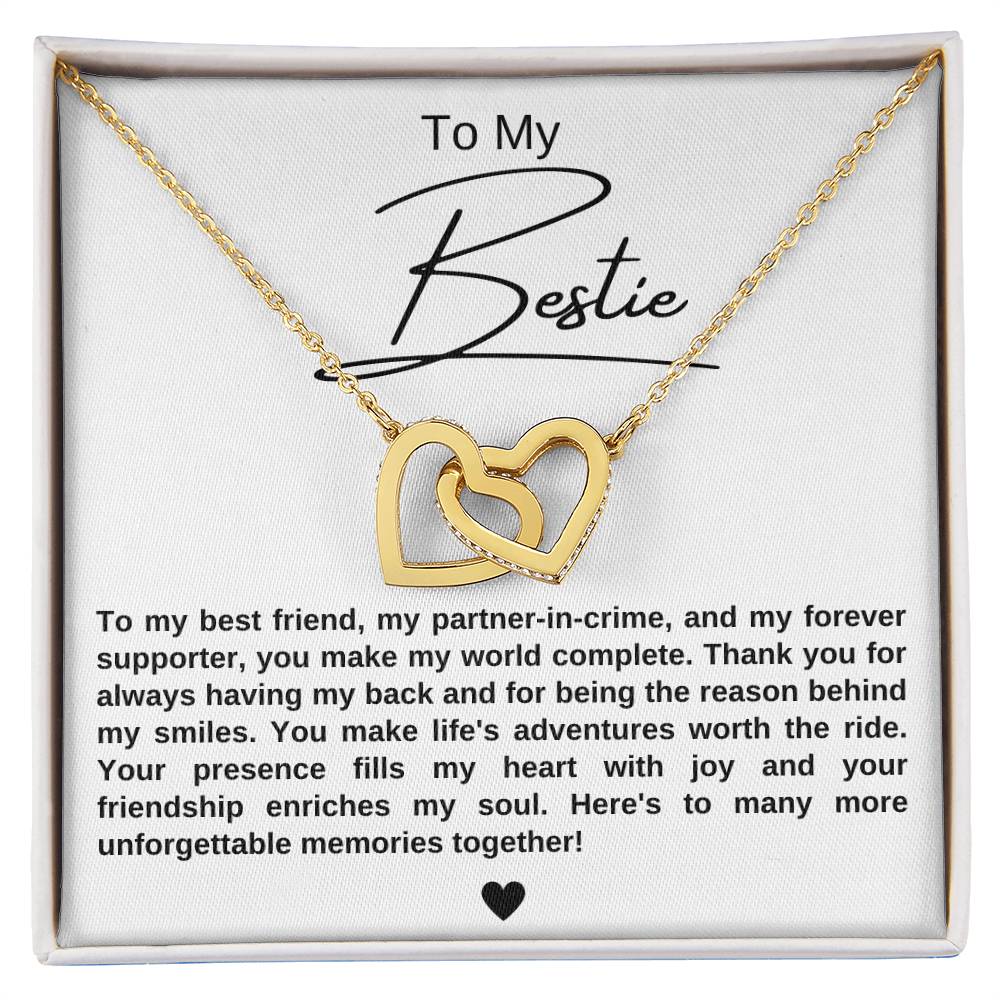 To My Bestie Hearts Necklace