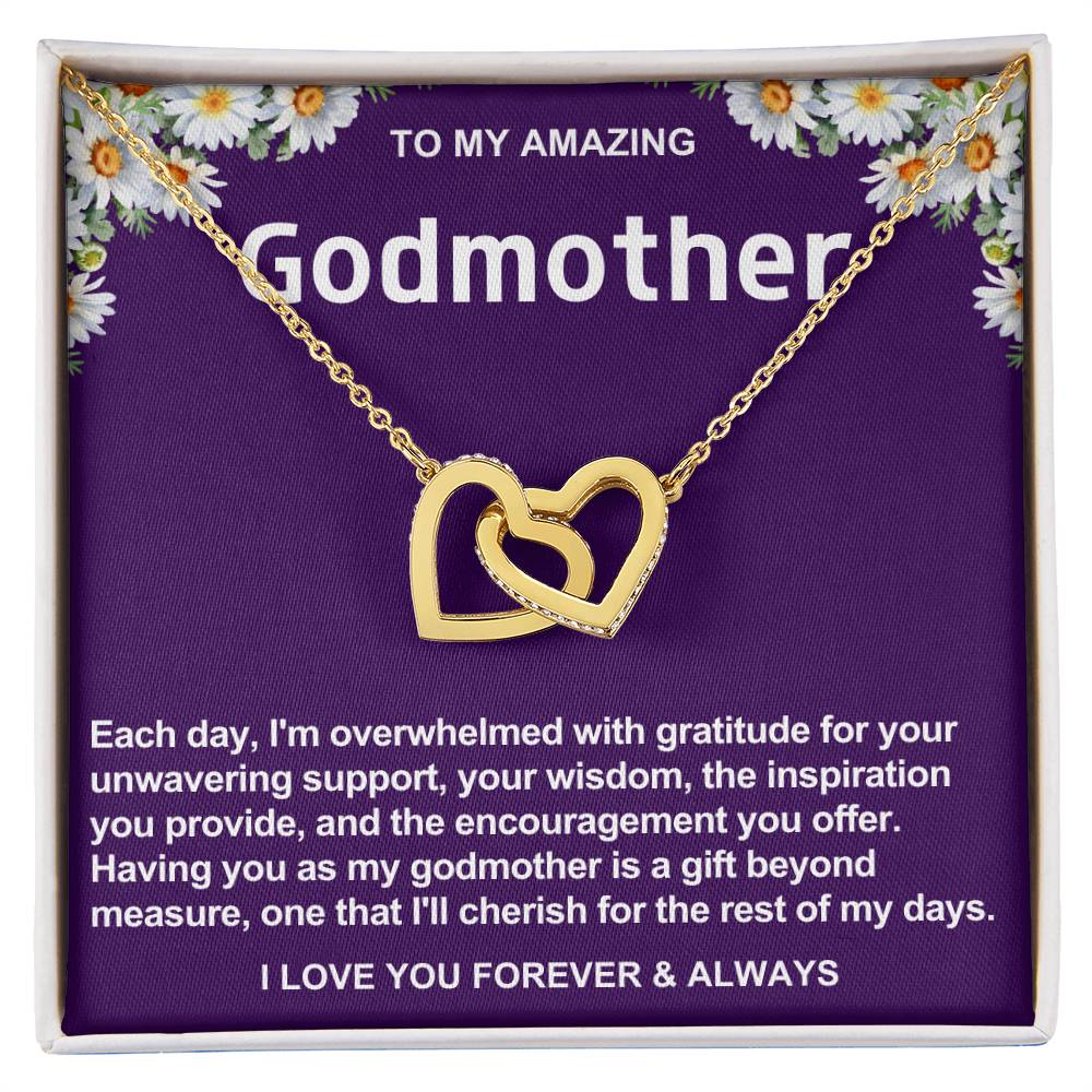 Godmother Interlocking Hearts Necklace