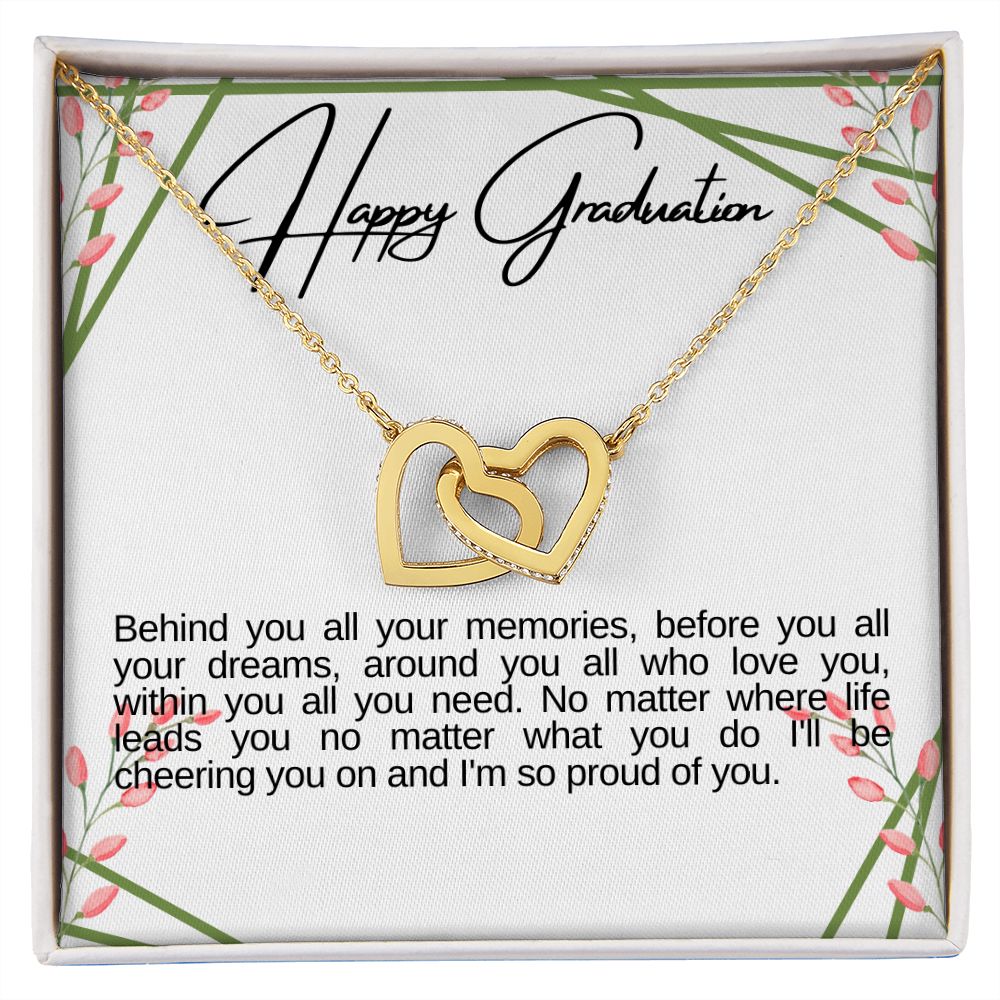 Happy Graduation Hearts Necklace