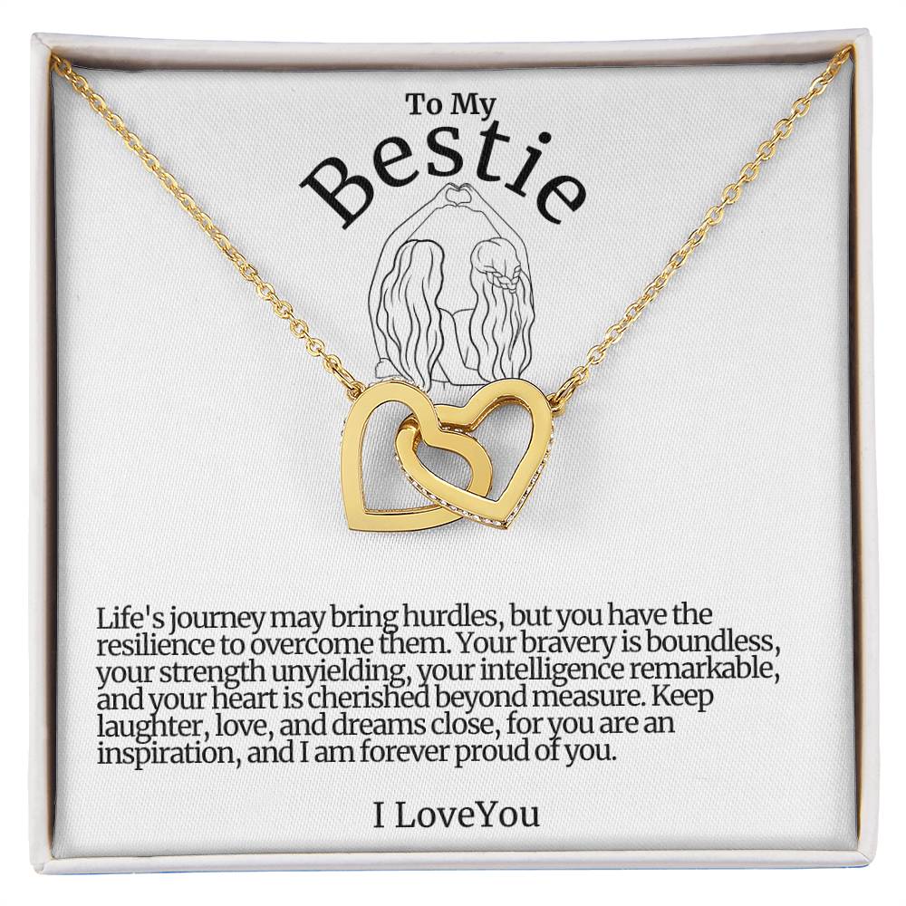 To My Bestie Hearts Necklace