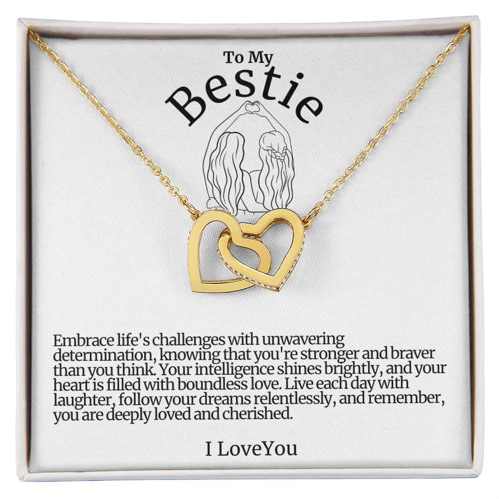 To My Bestie Hearts Necklace