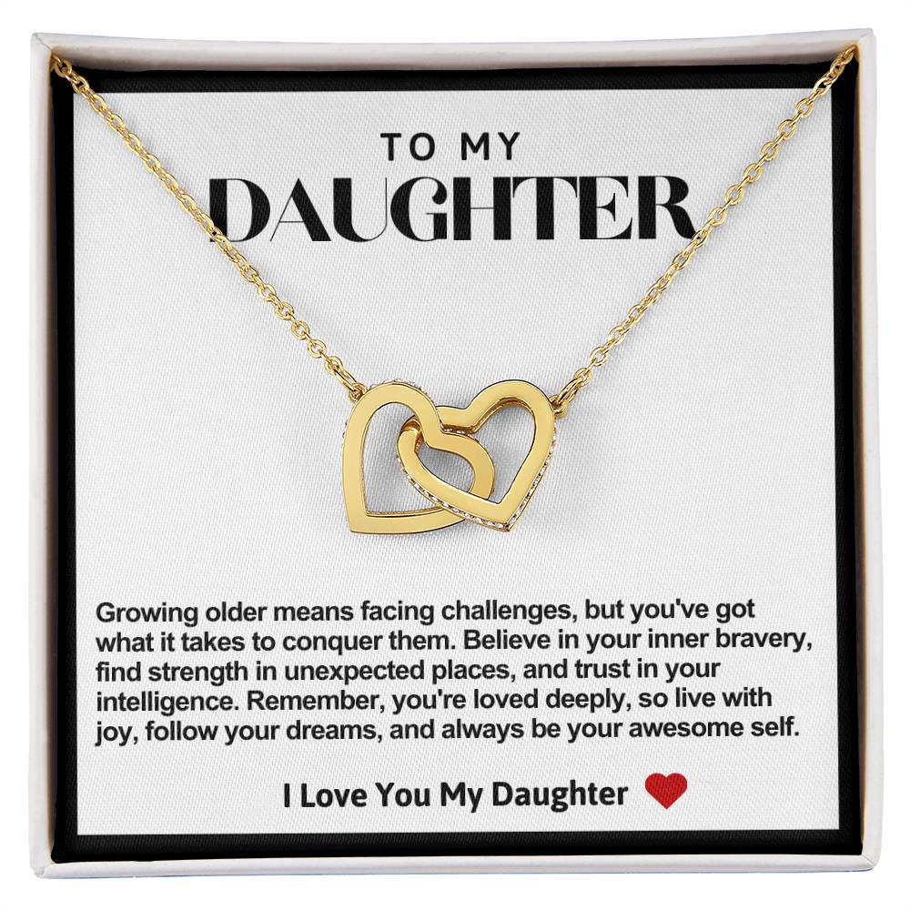 Daughter Interlocking Hearts Necklace