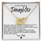 To My Amazing Daughter Hearts Necklace