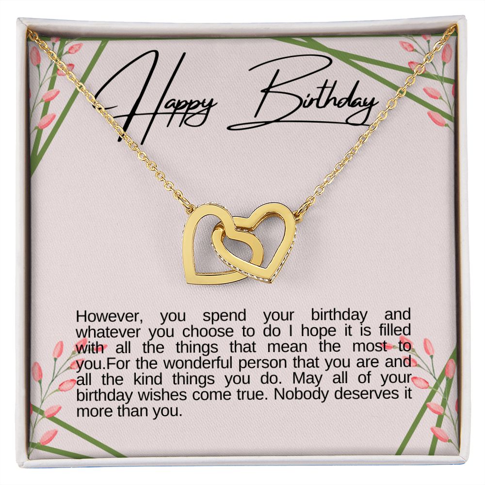 Happy Birthday Hearts Necklace