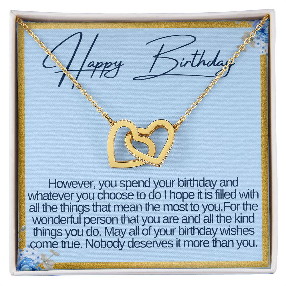 Happy Birthday Hearts Necklace