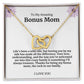 To My Amazing Bonus Mom Double Hearts Necklace