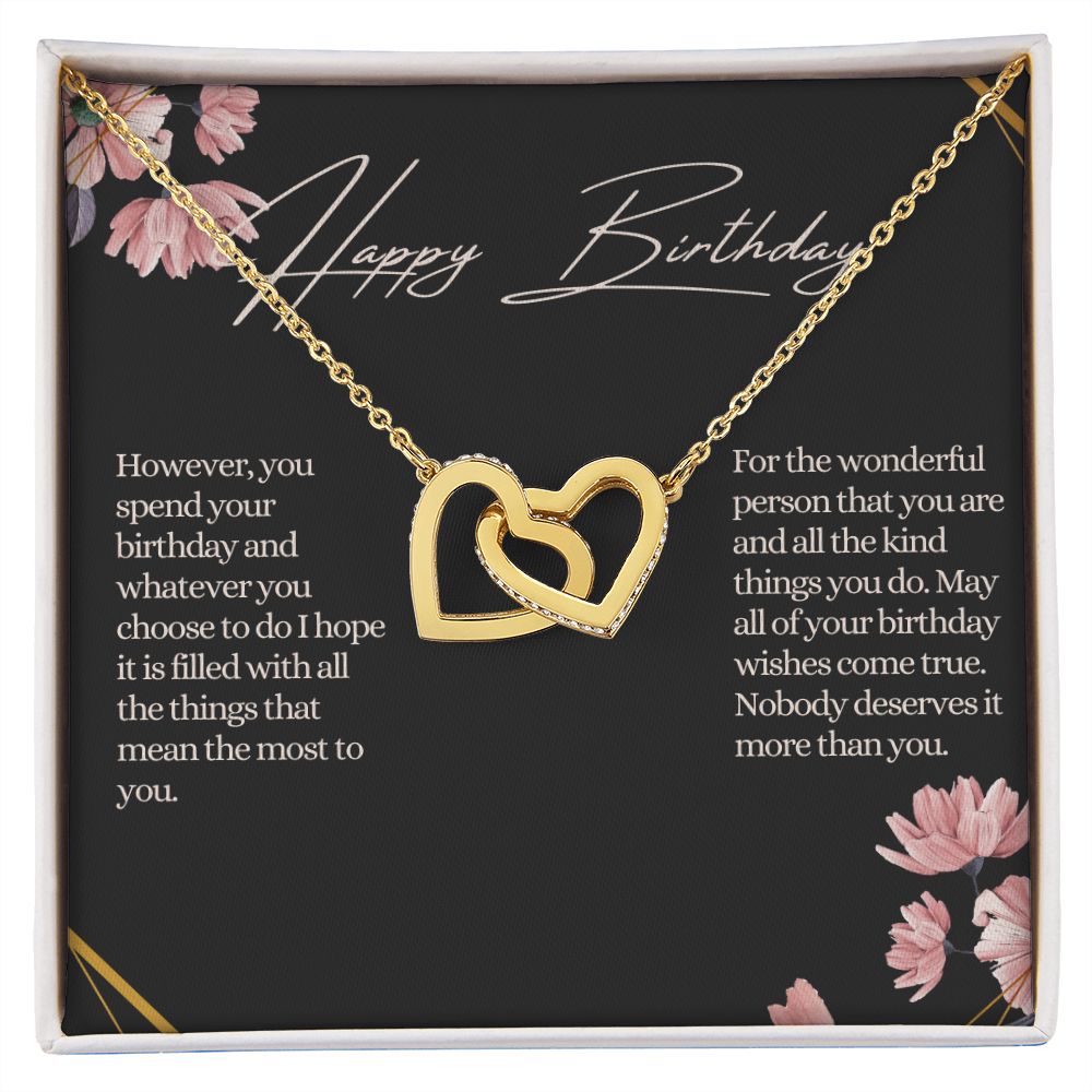 Happy Birthday Hearts Necklace