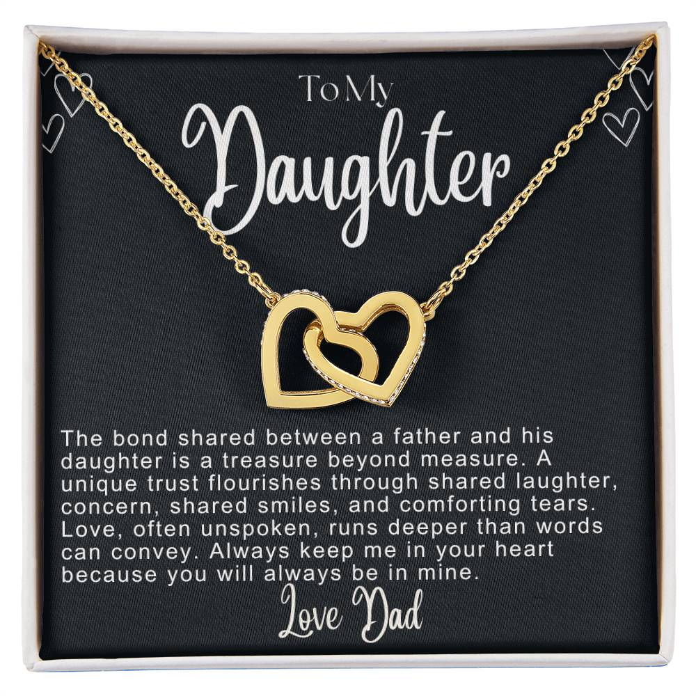 To My Daughter Hearts Necklace