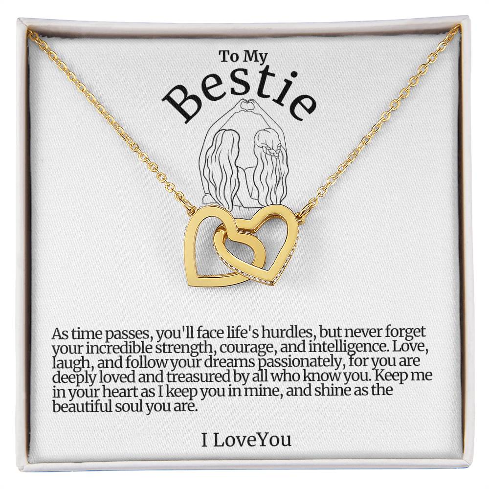 To My Bestie Hearts Necklace