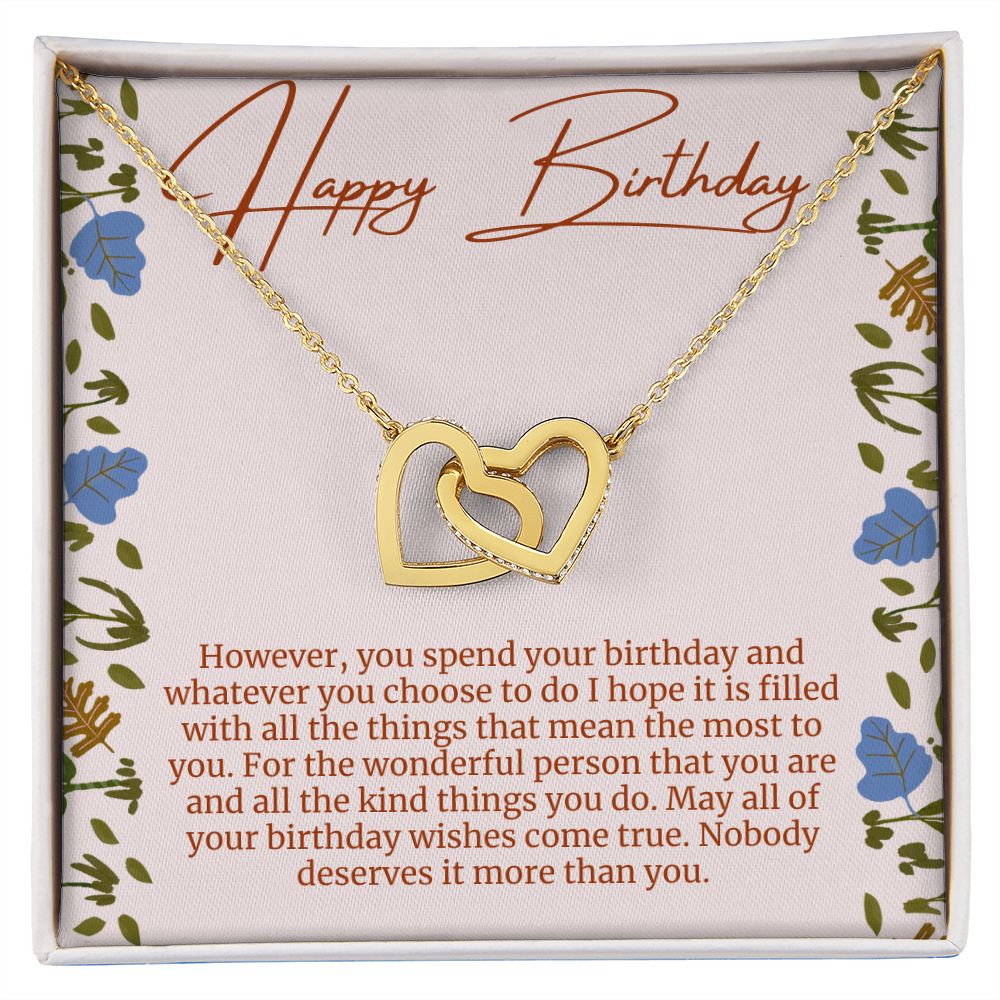 Happy Birthday Hearts Necklace