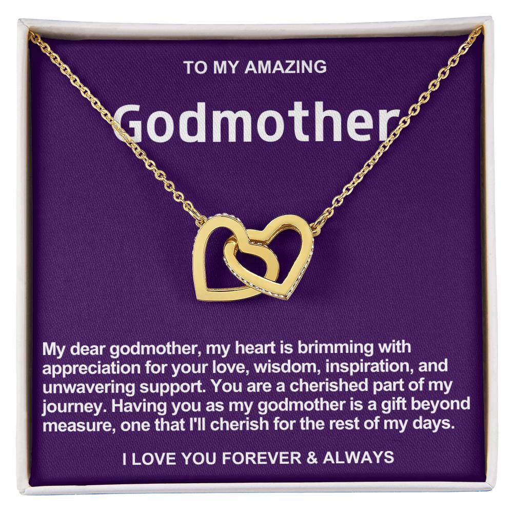 Godmother Interlocking Hearts Necklace