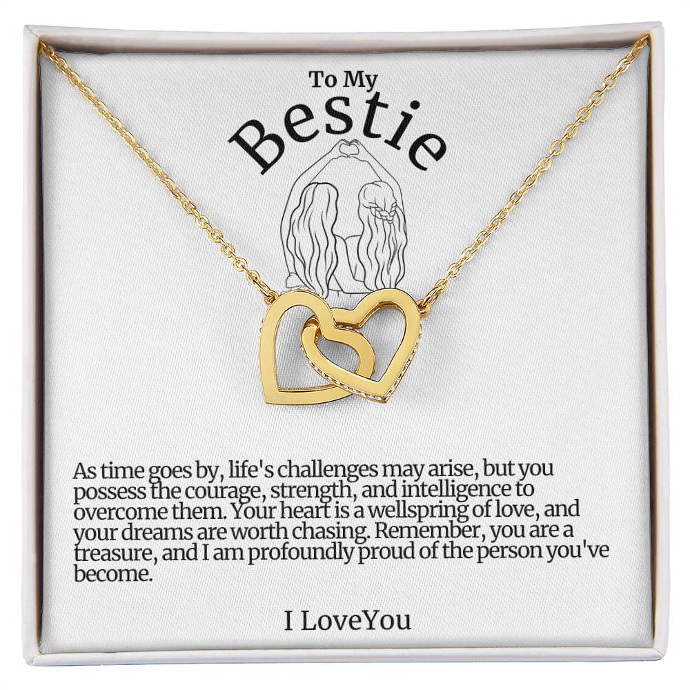 To My Bestie Hearts Necklace