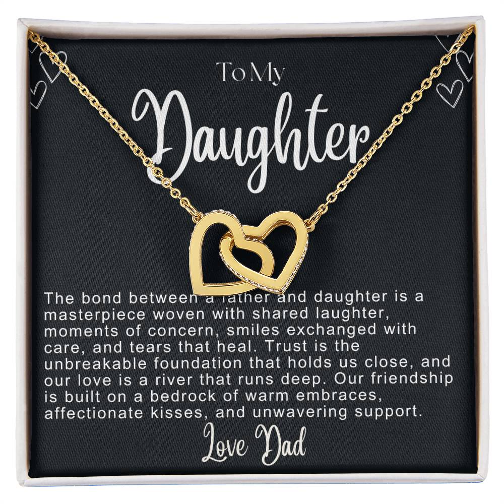 To My Daughter Hearts Necklace