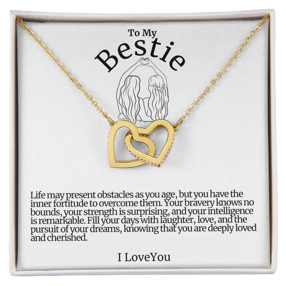 To My Bestie Hearts Necklace